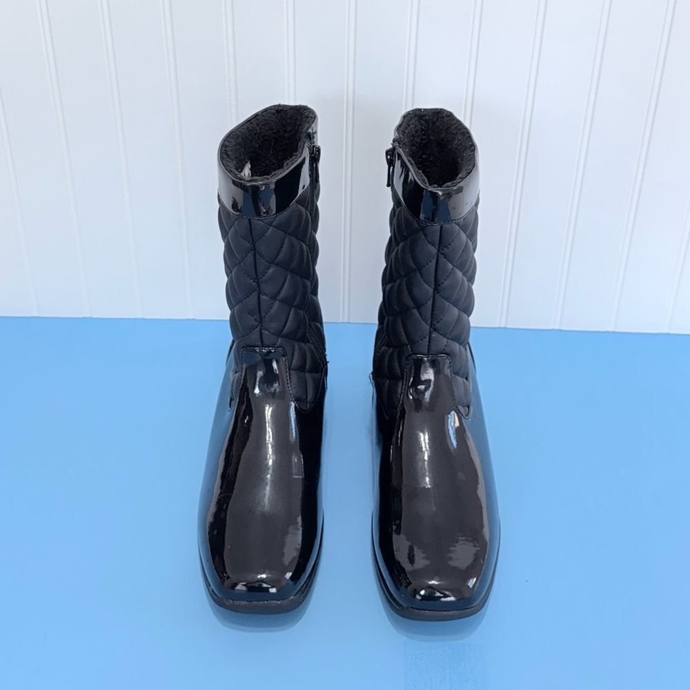 Bass Glacier Women's Black Quilted Calf Height Zipper Boots Size 9M - Picture 10 of 17